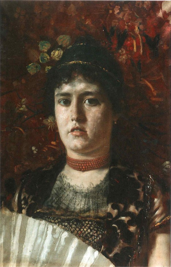 F.P. Michetti, Ritratto di Vinca Delfico Sorge (1882)