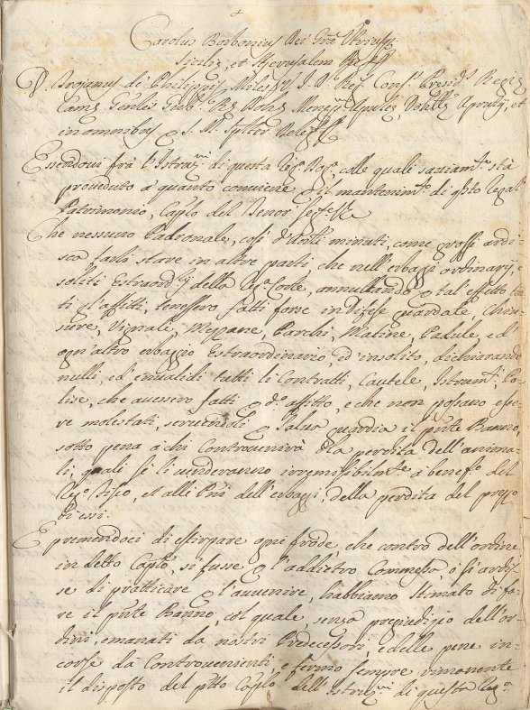 Bando 4, Foggia 24 agosto 1739, pag. 1