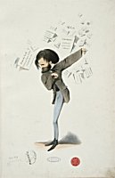 Melchiorre De Filippis Delfico, caricatura di Giuseppe Verdi, 1860