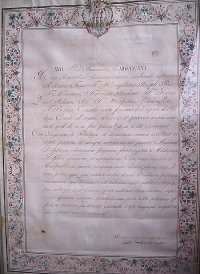 Atto di concessione cittadinanza sammarinese a Gregorio De Filippis Delfico