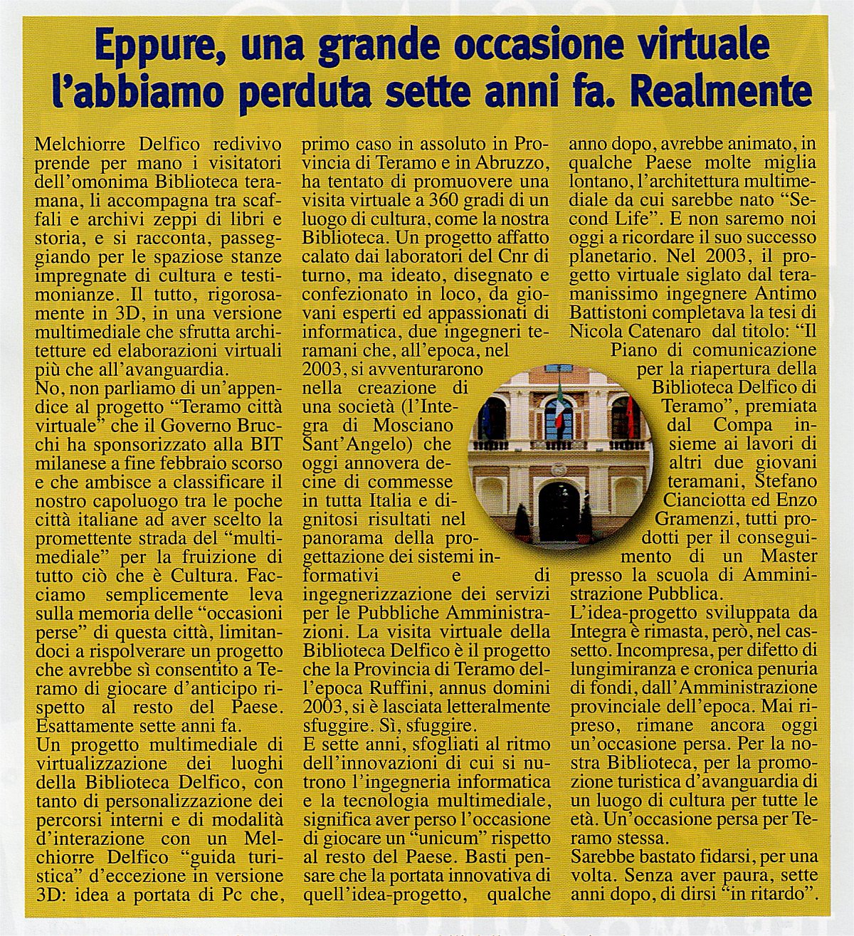 "La Citt", febbraio 2010