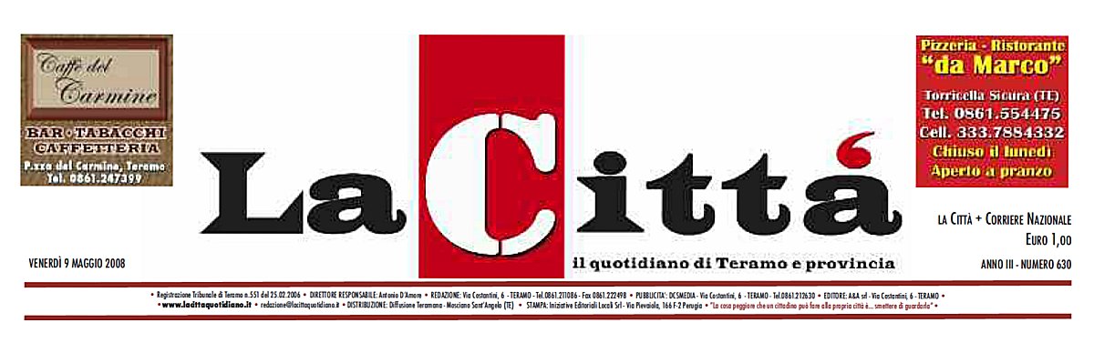 "La Città", anno III, n. 630, 9 Maggio 2008