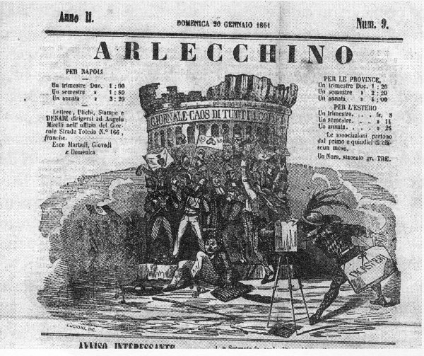 Arlecchino, giornale-caos di tutti i colori