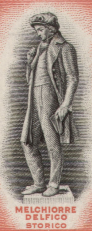 Melchiorre Delfico, sui francobolli emessi in San Marino