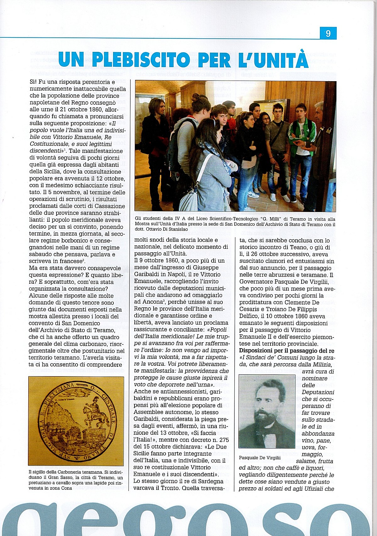 "Pegaso", n.15 / 21 maggio 2011, pag. 9