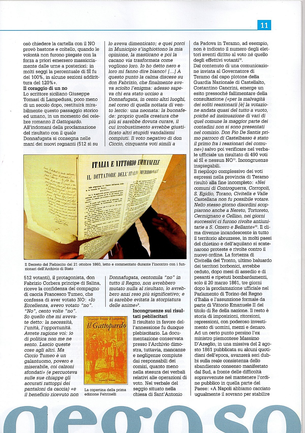"Pegaso", n.15 / 21 maggio 2011, pag. 11