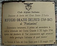 Intitolazione ad Orazio Delfico del rifugio "Il Fontanino"
