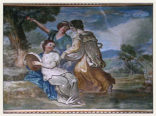 Dipinto su sovraporta. Palazzo Rozzi