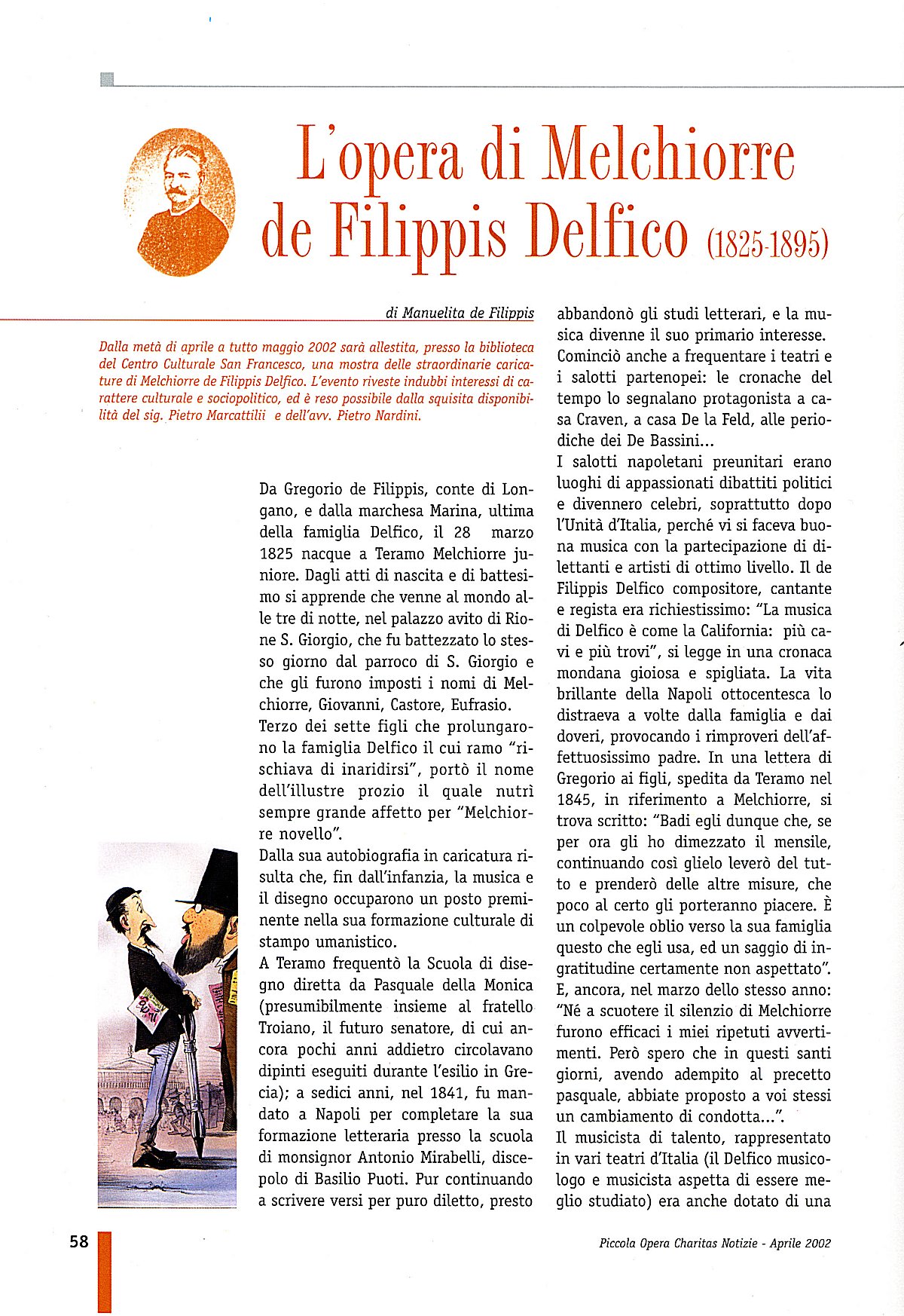 "Piccola Opera Charitas", anno II, n. 1, gennaio-aprile 2002, pag. 58