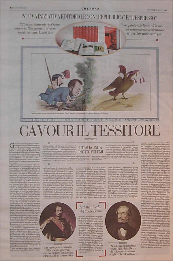 "La Repubblica", giovedì 22 marzo 2007, pag. 52