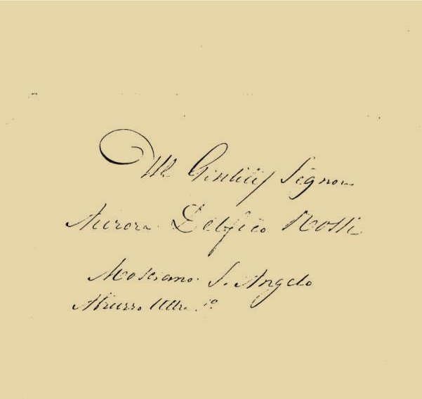 Lettera di Giuseppe Garibaldi ad Aurora De Filippis Delfico