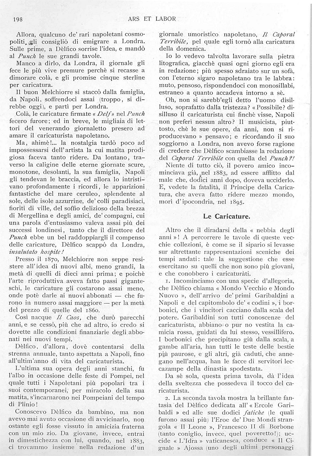 "Ars et Labor", Marzo 1906, anno 61°, n. 3, pag. 198