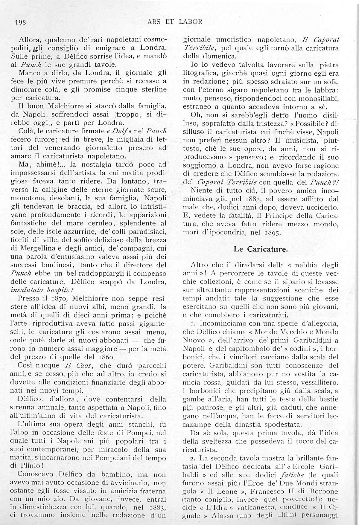 "Ars et Labor", Marzo 1906, anno 61, n. 3, pag. 198