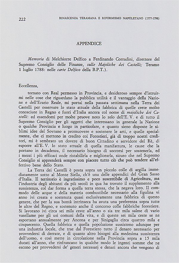 Trascrizione della lettera, pag. 222