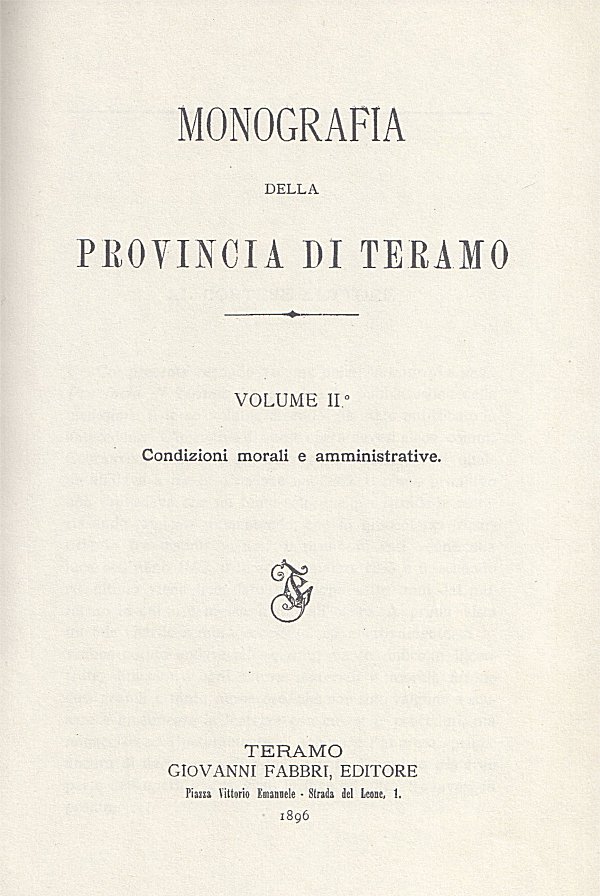 Monografia della provincia di Teramo, vol II°