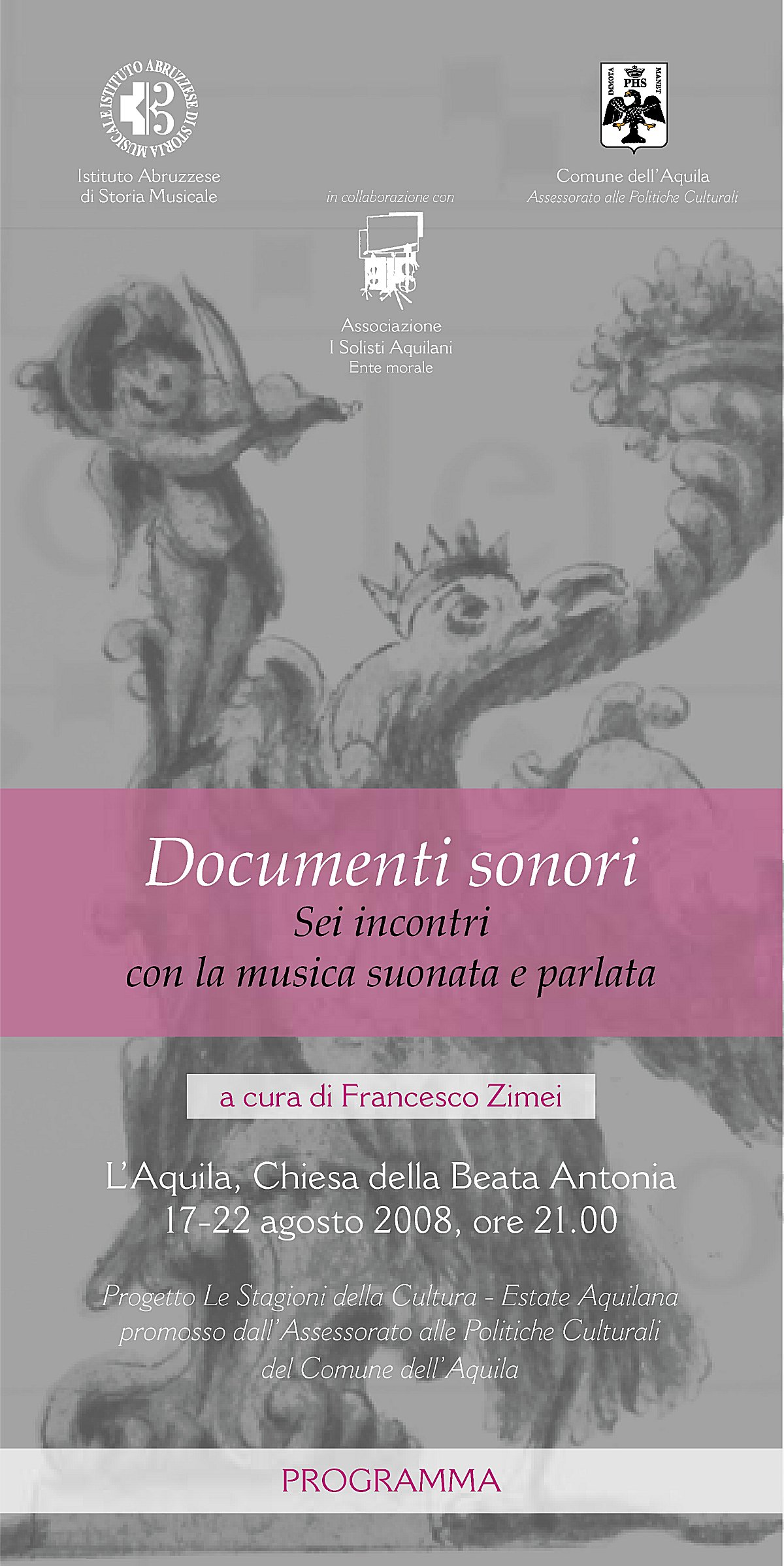 Programma della manifestazione