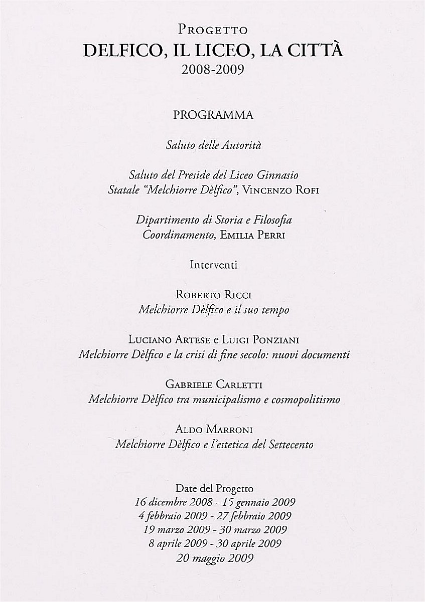 Programma della manifestazione
