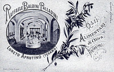 Cartolina pubblicitaria Raffaele Baldini Palladini