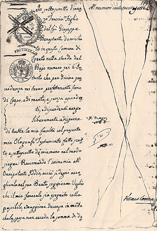 Testamento Treccia c.179 r.