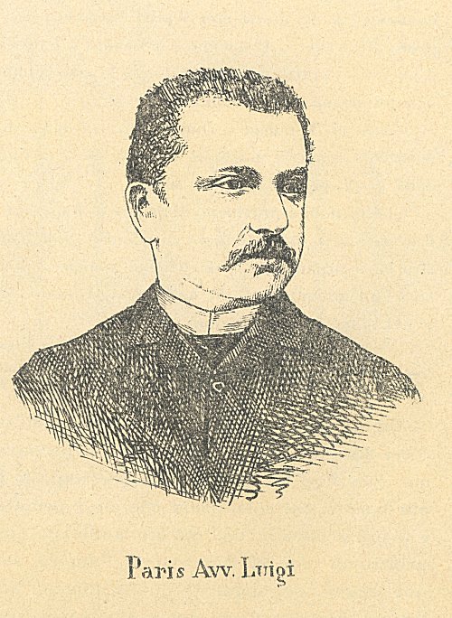 Ritratto di Luigi Paris, disegnato a china da F. Pagliuzzi