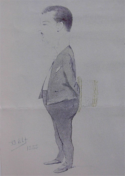 Caricatura di Luigi Paris (Melchiorre De Filippis Delfico, 1888)