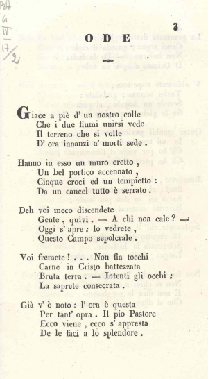 Ode per vecchio cimitero Teramo di Gregorio De Filippis Delfico