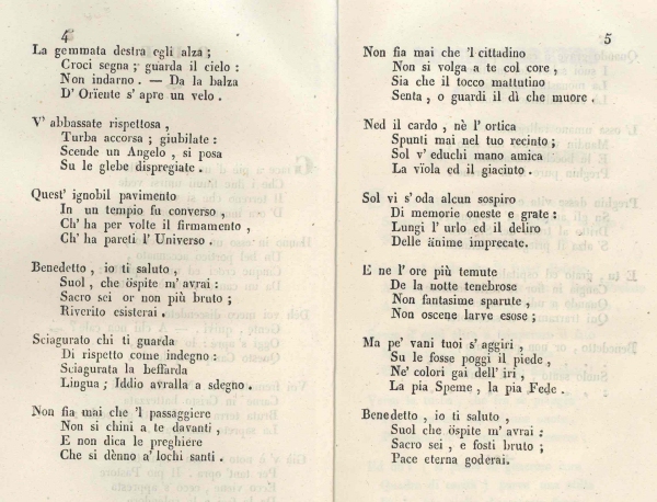 Ode per vecchio cimitero Teramo di Gregorio De Filippis Delfico