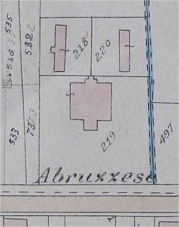Foglio di mappa, Comune di Montesilvano, n. 7, matrice 1937 (particolare particelle 218;219; 220)