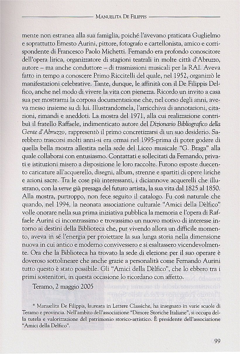 Fernando Aurini. Memorie d'Abruzzo, pag. 99
