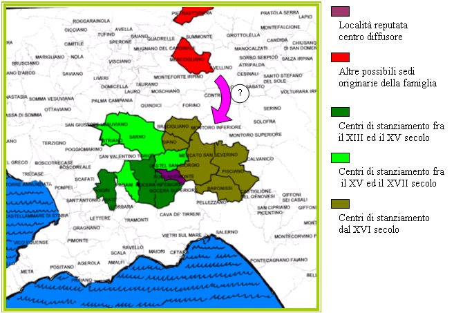 I luoghi di origine della famiglia De Filippis