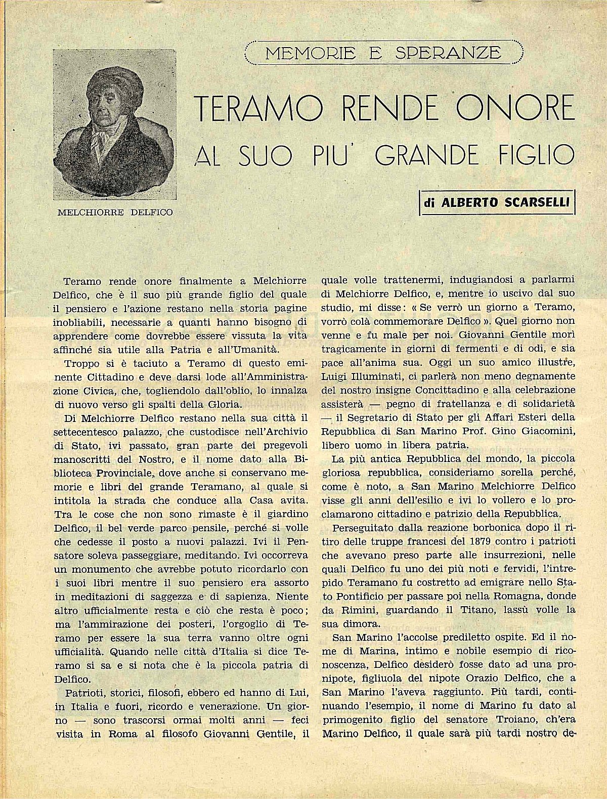 "Rassegna del Giugno teramano", giugno 1957