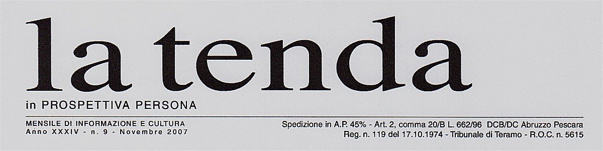 "La Tenda", anno XXXIV, n.9/2007